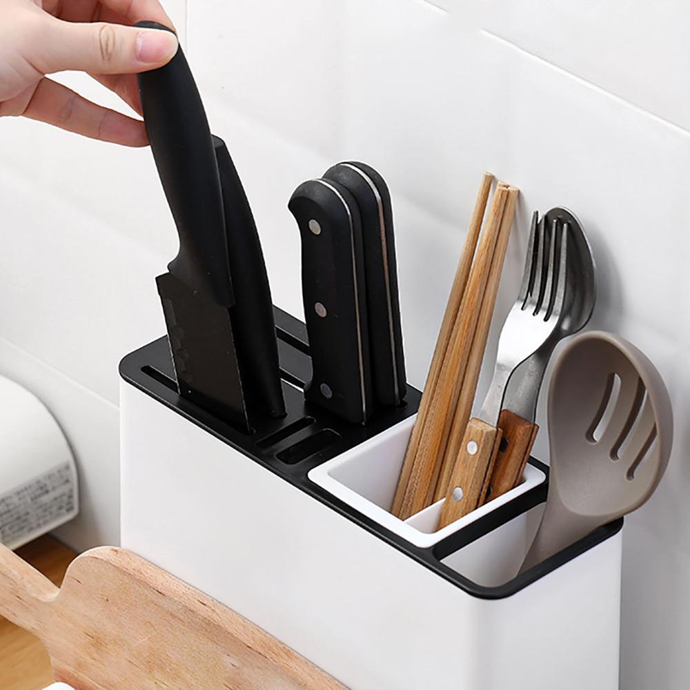 Kitchen Tableware Storage Holder & Plastic Knife Rack