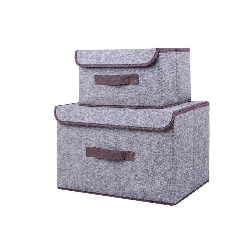 Collapsible Fabric Storage Box with Lid