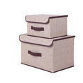 Collapsible Fabric Storage Box with Lid