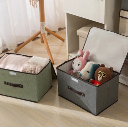 Collapsible Fabric Storage Box with Lid