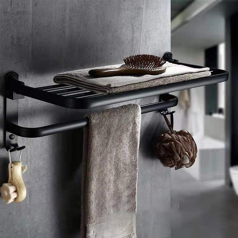 Perforated Space Aluminum Folding Bathroom Shelf