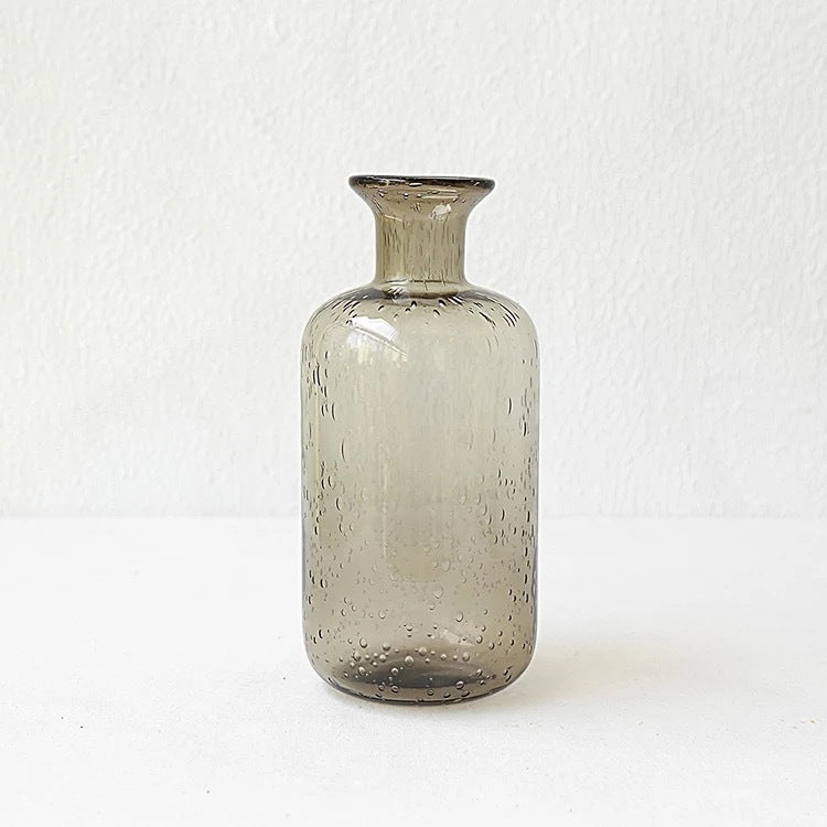 Aesthetic Clear Bubble Glass Flower Vase