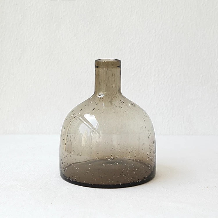Aesthetic Clear Bubble Glass Flower Vase