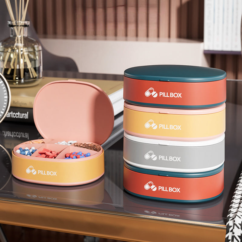 Small Pocket Travel Pill Box for Tablets and Drug Capsules