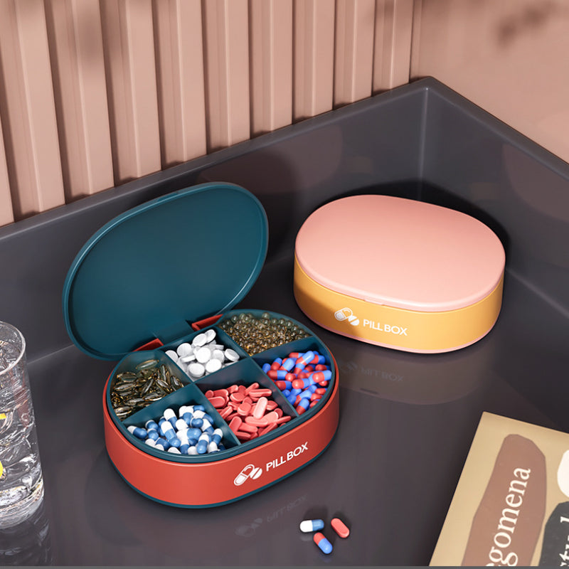 Small Pocket Travel Pill Box for Tablets and Drug Capsules