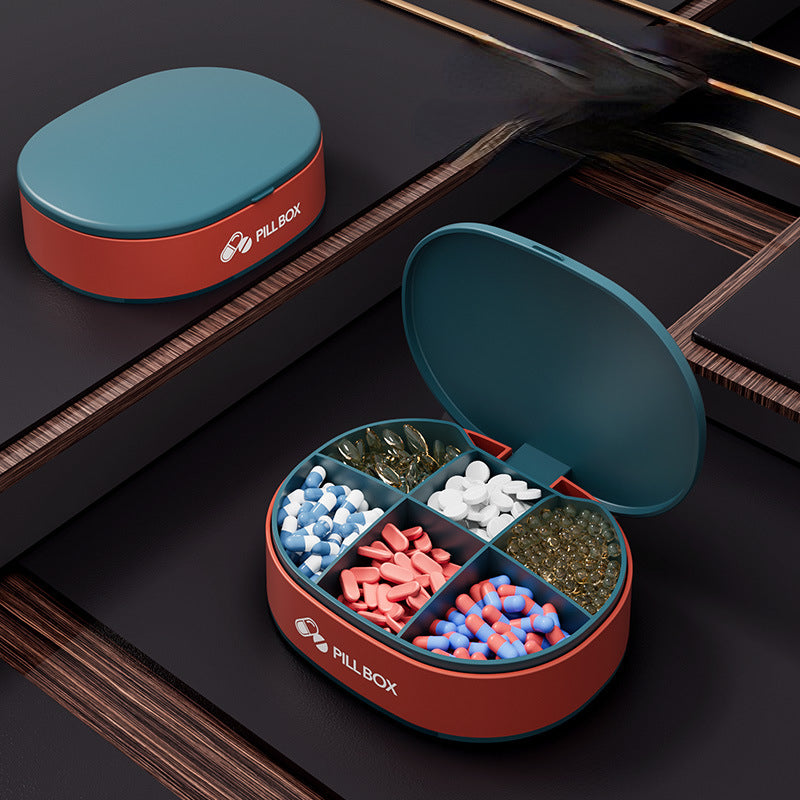 Small Pocket Travel Pill Box for Tablets and Drug Capsules