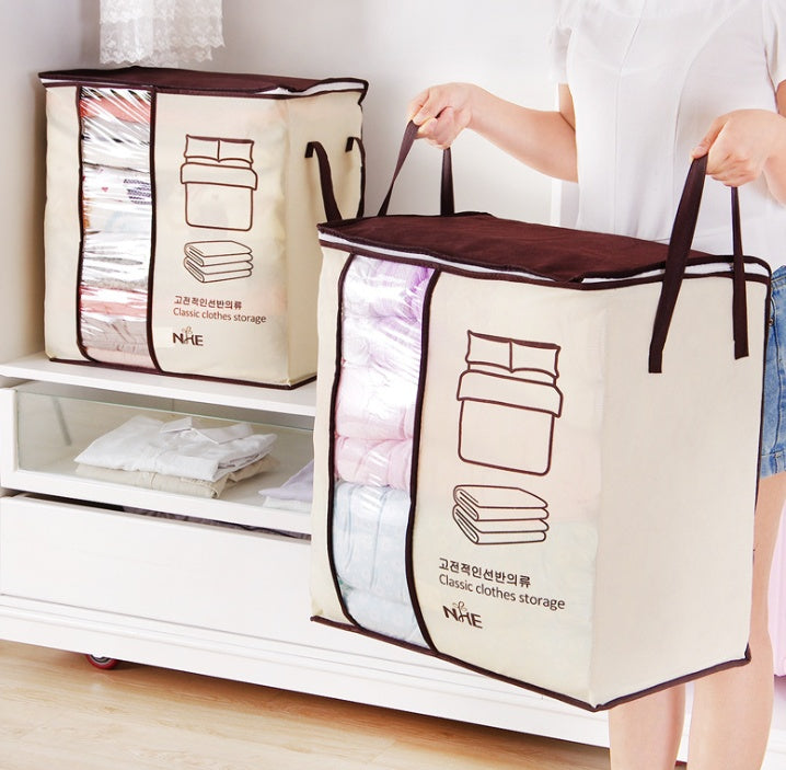 Space-Saving Quilt Bag & Clothes Divider Holder