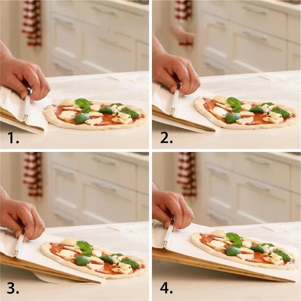 Sliding Pizza Shovel and Non-Stick Cutting Board