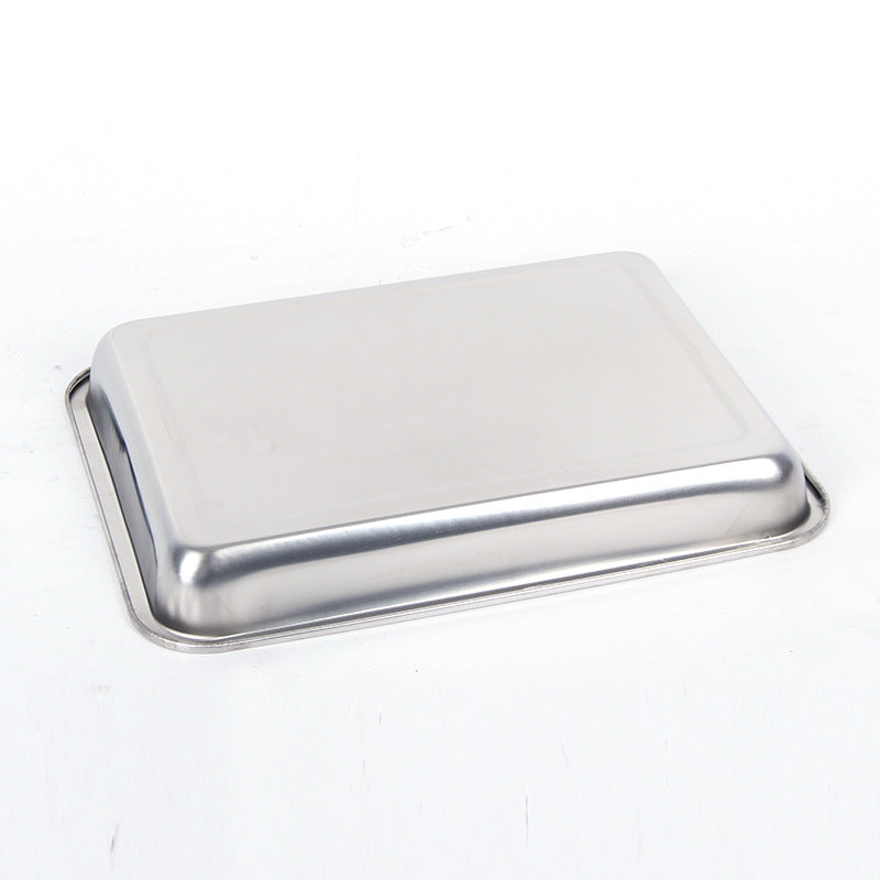 Thick Stainless Steel Rectangular Deep Storage Trays