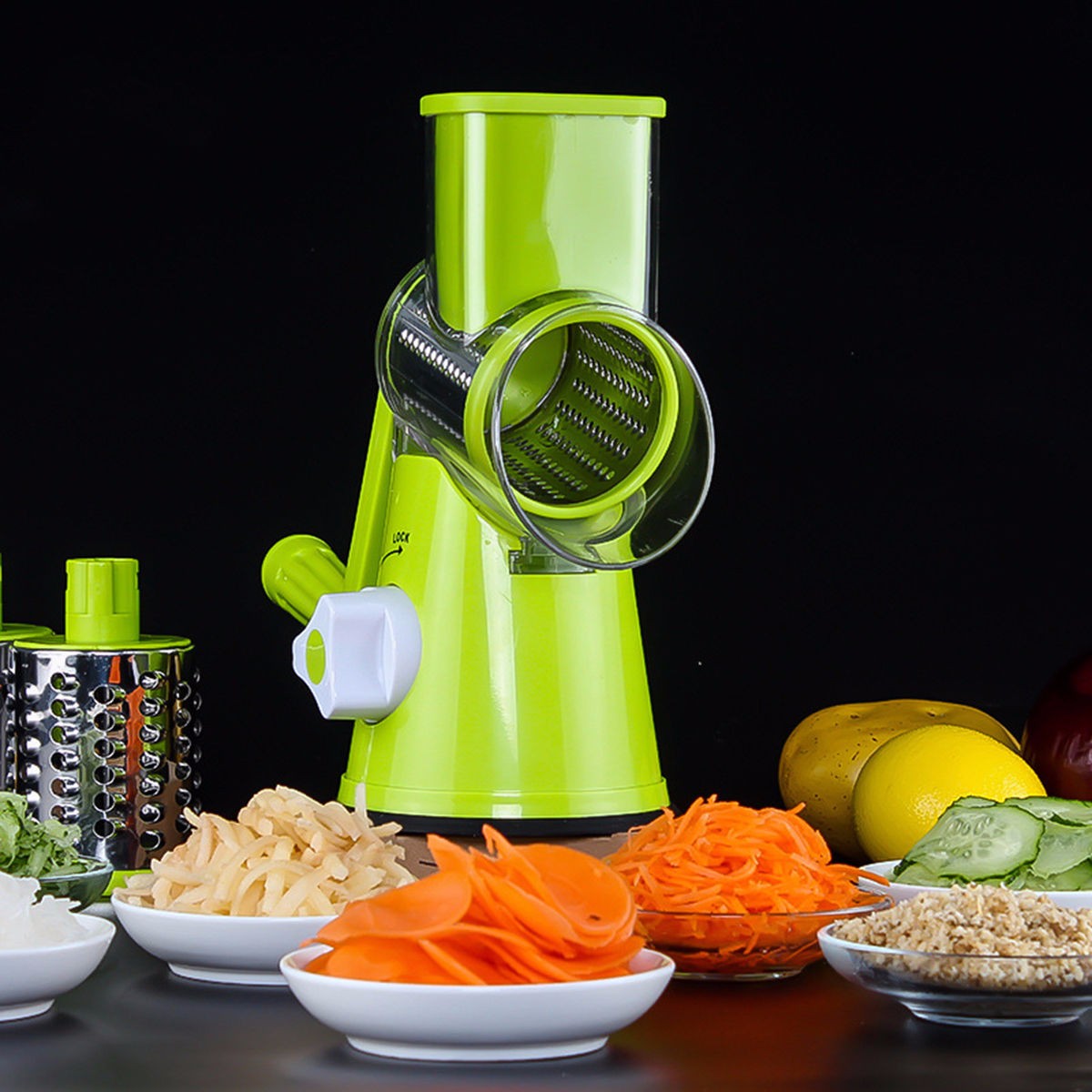 Round Mandoline Slicer: Potato Julienne & Vegetable Cutter