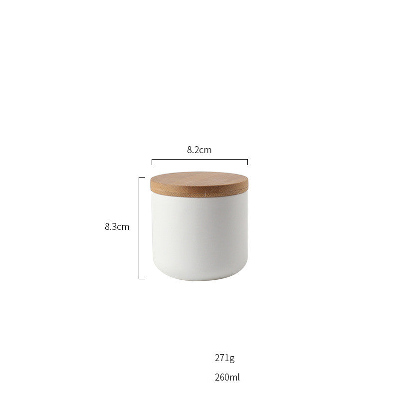 Modern Kitchen Canister with Air Tight Wood Lid