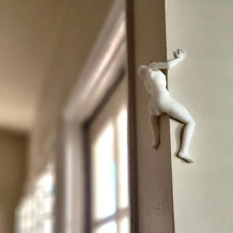 Unique Climber Sculpture Wall Decor Art