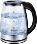 Modern Black Glass Hot Water Boiler with Wide Opening